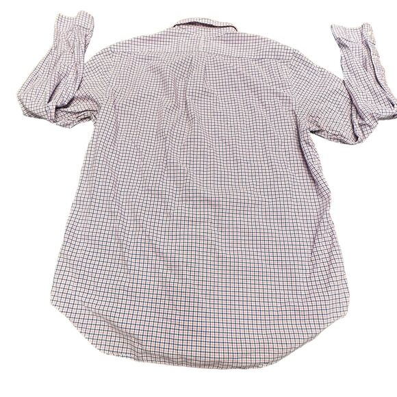 Ralph‎ Lauren Men's Large Classic Fit Pink Blue Checks Button Shirt Long Sleeve - Picture 2 of 8